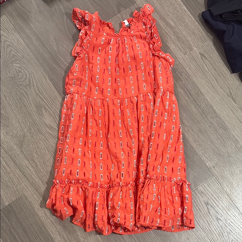 Crown & Ivy Orange Pink Ruffled Tiered Sundress